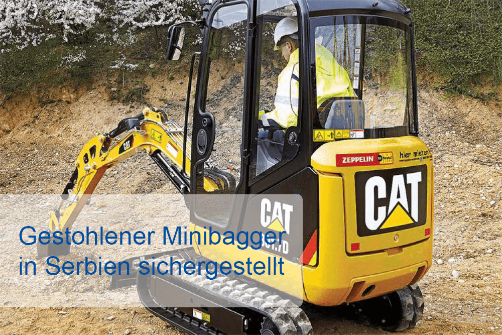 Gestohlener Minibagger