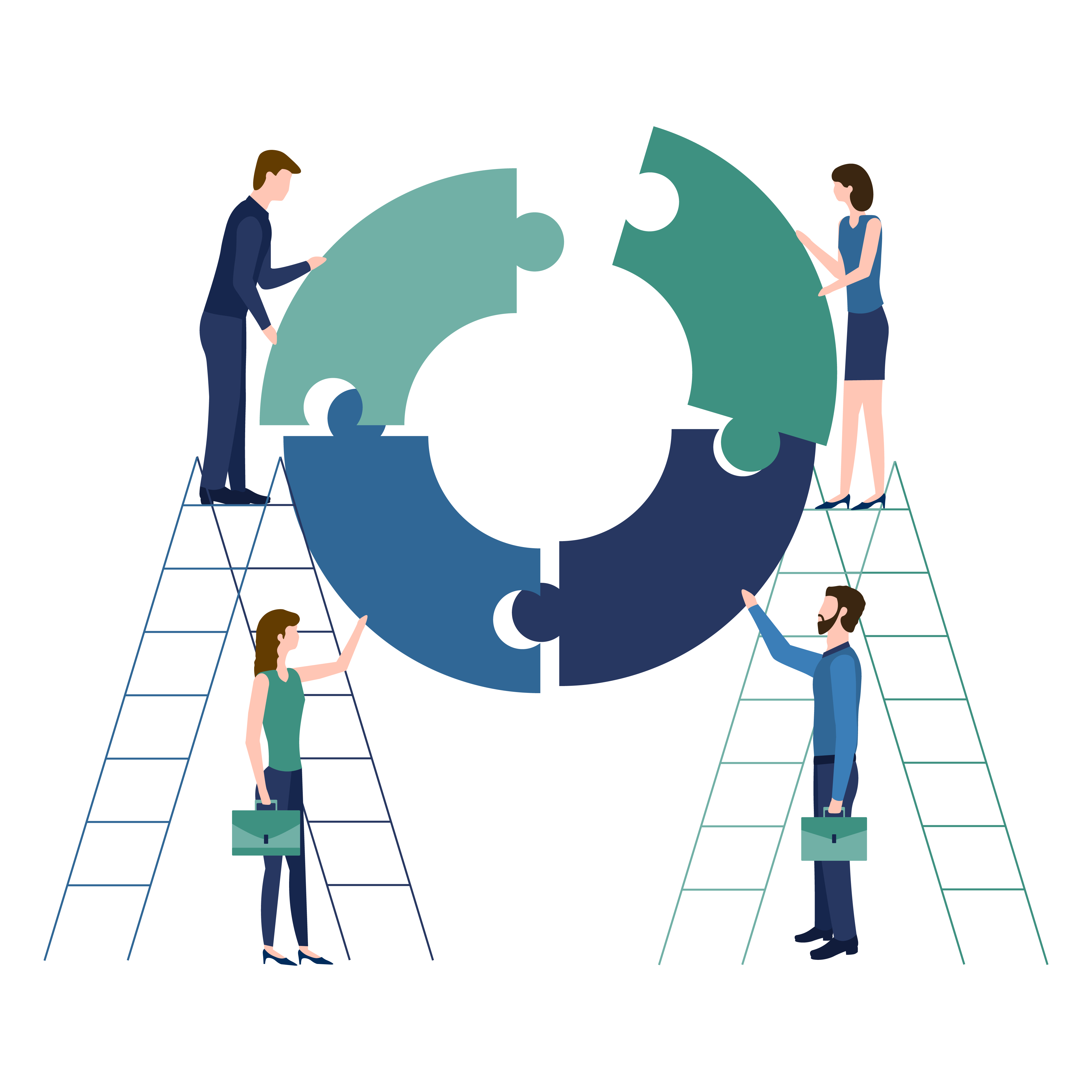 Vertrauensarbeitszeit - Teamwork concept